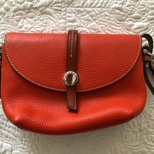 Small, reddish-orange, Dooney & Bourke crossbody